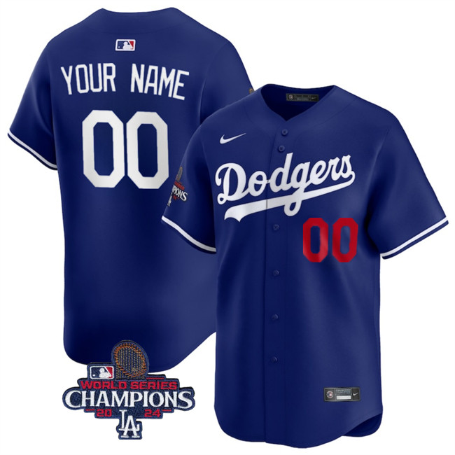 Women's Los Angeles Dodgers ACTIVE PLAYER Custom Royal 2024 World Series Champions Alternate Limited Stitched Baseball Jersey(Run Small) Women's Los Angeles Dodgers ACTIVE PLAYER Custom Royal 2024 World Series Champions Alternate Limited Stitched Baseball Jersey(Run Small)